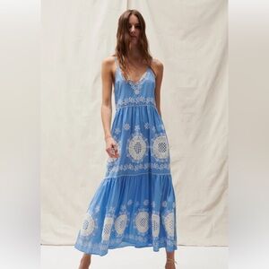 FIGUE- Blue Monroe dress never worn, DAMAGED (need to fix a rip)